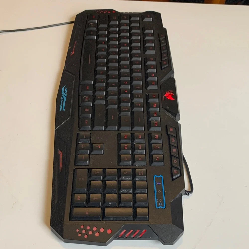 Gaming Keyboard with Red Backlight